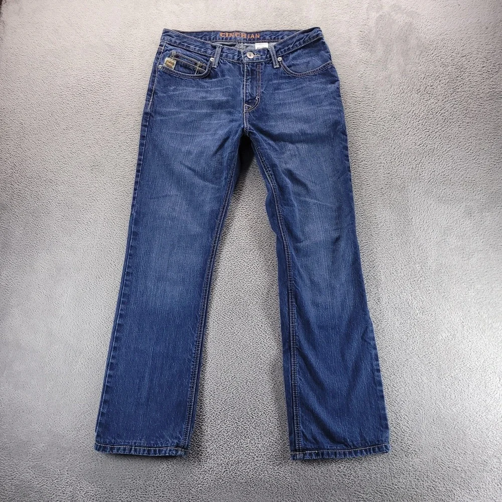 Cinch Jeans Mens 33x30 Blue Ian Slim Fit Dark Wash Western Rodeo Cowboy
